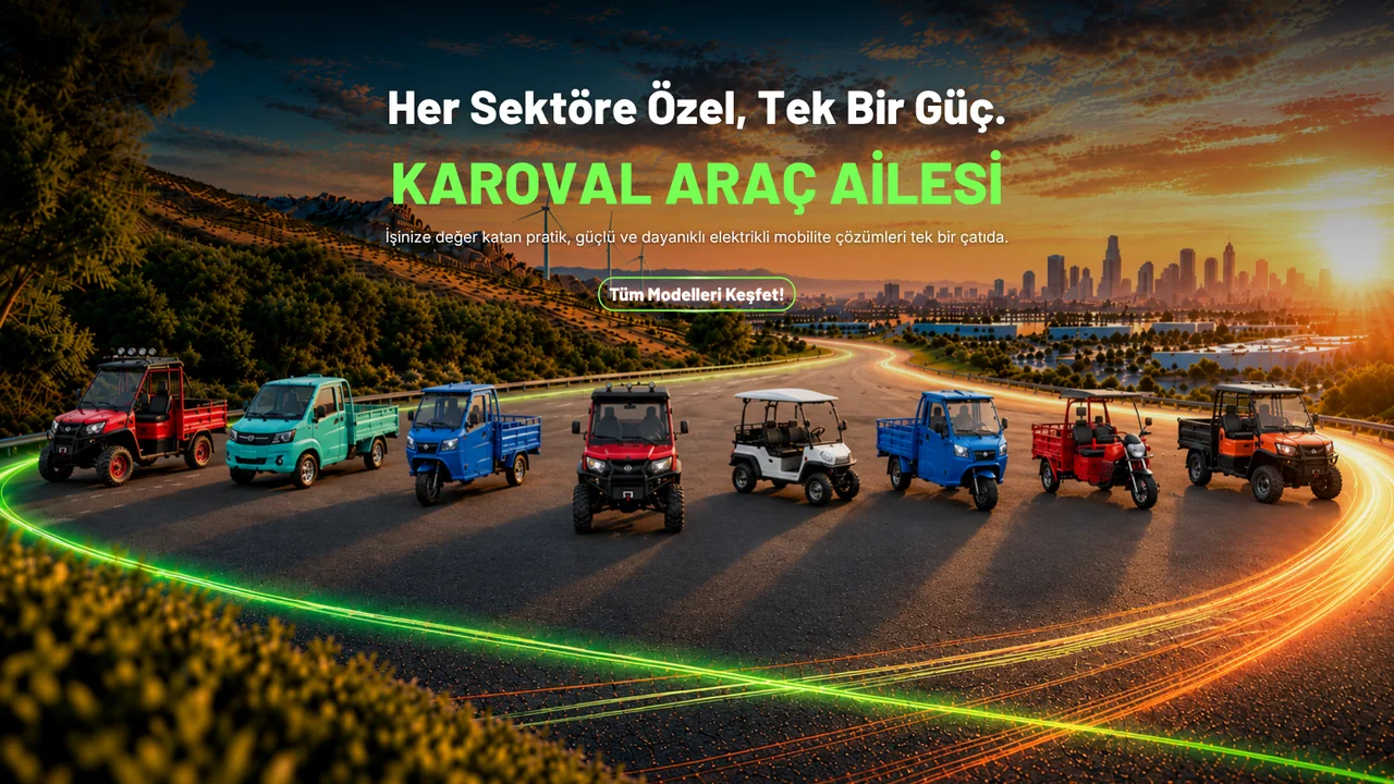 Karoval araç ailesi ve elektrikli mobilite modelleri.